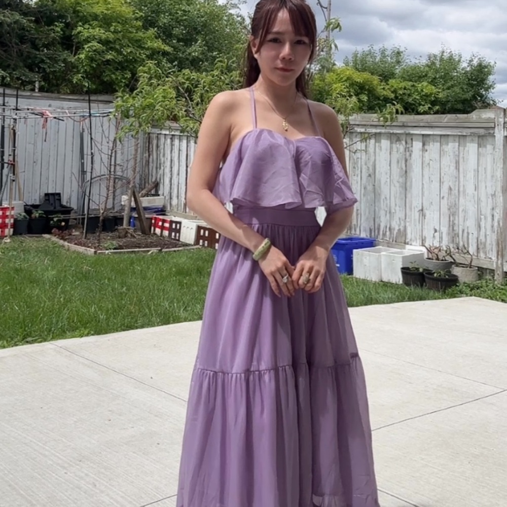 Elegant Lavender Maxi Dress